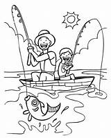 Fishing Coloring Pages Funny Printable sketch template