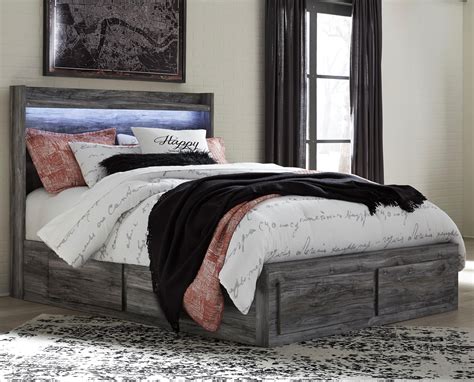 signature design  ashley baystorm queen storage bed   drawers