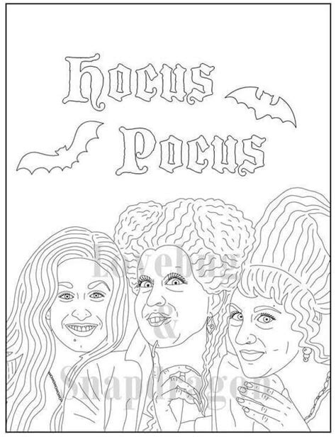 hocus pocus coloring pages