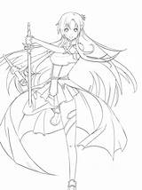 Asuna Sword Sao Kirito sketch template