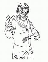 Coloring Mysterio Rey Wwe Wrestling Entertainment Pages Smackdown Mask Getdrawings Drawing sketch template