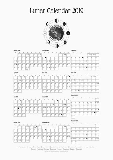 lunar calendar  white