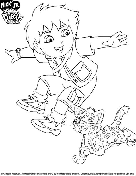 drawing  diego  cartoons printable coloring pages