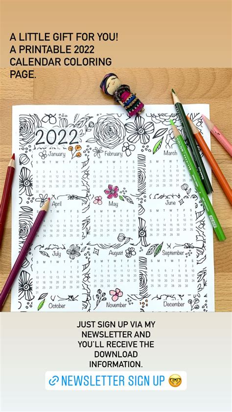 printable  coloring page calendar   bookmarks kids