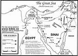 Exodus Blank Biblical Passaggio Egitto Ministry Missionary Pauls Israeliti Journeys Golfo Suez Presso sketch template