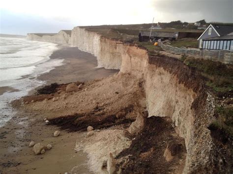 uk weather british coasts suffer years  erosion  hours  storms
