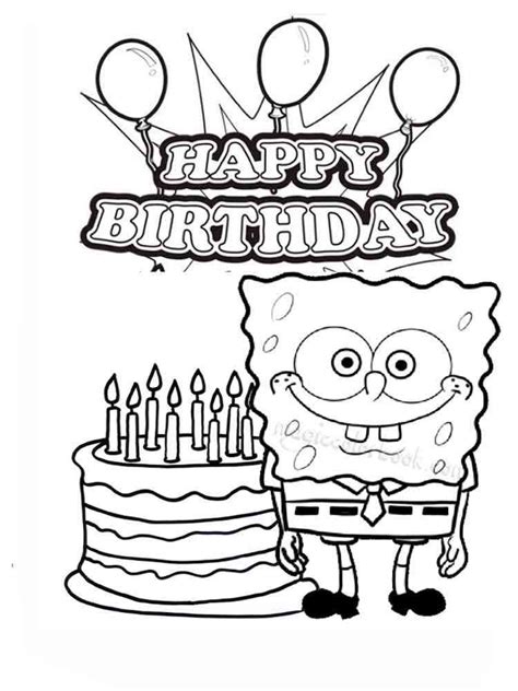 printable happy birthday coloring pages printable world holiday