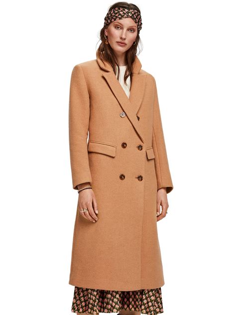 tailored double breasted long wool coat scotch and soda
