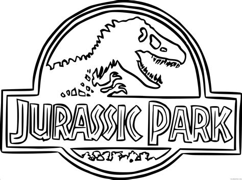 jurassic world coloring pages  boys jurassic park logo printable