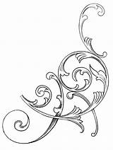 Scroll Clip Clipart Scrollwork Work Line Vintage Cliparts Cover Music Sheet Fabulous Drawing Simple Elk Scrolls Graphics Swirls Pattern Fairy sketch template
