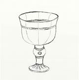 Goblet Drawing Clipart Draw Sketch Cliparts Part Library Champagne Stemware sketch template