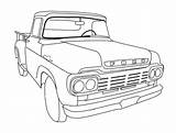 Coloring Old Pages Trucks Ford Colouring sketch template