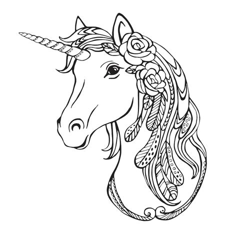 unicorn coloring pages  adults  printable coloring etsy ireland