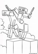Pages Minecraft Coloring Golem Iron Getcolorings Scribblefun sketch template