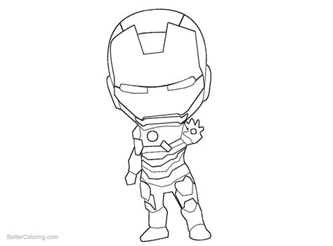 cute chibi iron man coloring pages  printable coloring pages