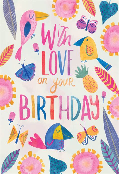 tropical  birthday card   island