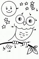 Dot Owls Coloring Print Pdf sketch template