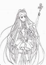 Coloring Princess Anime Pages Line Star Deviantart Manga Library Clipart Group Popular sketch template