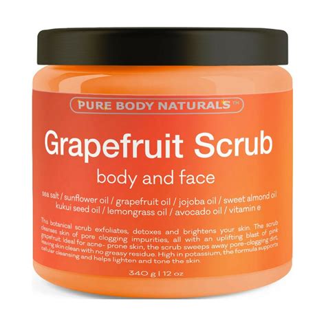 grapefruit face  body scrub  acne  inflammation  ounce