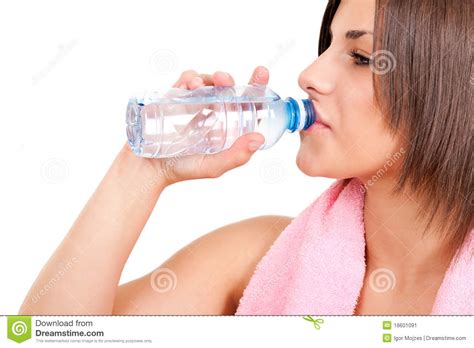 Thirsty Woman Drinking Water Stock Image Image 18601091
