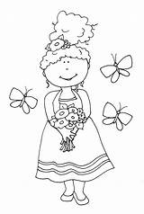 Flowers Stamps Butterflies Unknown Pm Posted Digi Dearie Dolls sketch template
