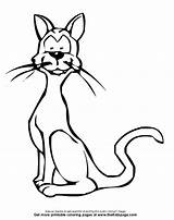 Cartoon Coloring Pages Cat Comments Coloringhome sketch template