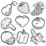 Coloring Vegetables Fruit Pages Colouring Vegetable Healthy Fruits Kidsplaycolor Drawing sketch template