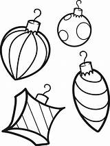 Coloring Christmas Ornaments Ornament Pages Decorations Kids sketch template