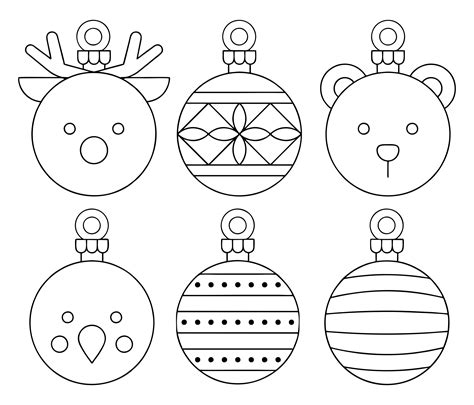 christmas ornaments  printables  printable templates