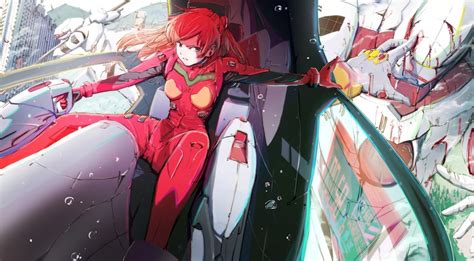 Souryuu Asuka Langley And Mass Production Eva Neon Genesis Evangelion