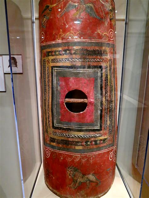 roman scutum shield      surviving    kind  shields museum