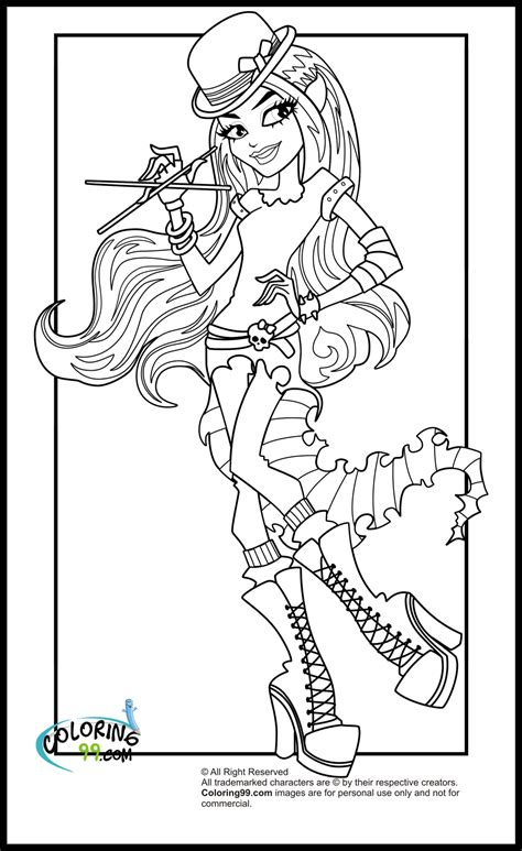 monster high coloring pages team colors