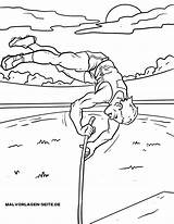 Stabhochsprung Salto Malvorlage Leichtathletik Pértiga Pertiga Ausmalbild öffnen Großformat Athletics Onlinecoloringpages sketch template