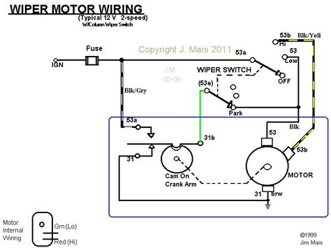 wiring diagram wiper motor