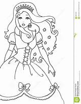 Princess Coloring Pages Little Doll Girl Node Coloringtop sketch template