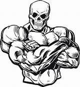 Buff Clipartmag Muscular Sketch Skeleton sketch template