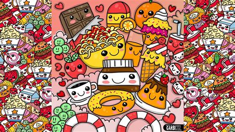 kawai food doodle art picture wallpaperscom