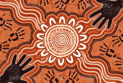 Hand Print Aboriginal Connection Art Download Graphics And Vectors