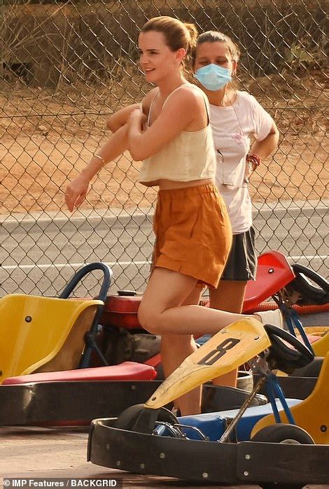 Emma Watson Dons A Racing Helmet As She Enjoys Fun Filled Go Karting