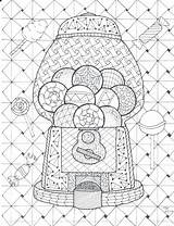 Coloring Pages Color Coded Gumball Machine Zentangle Bookmark Pdf Mystery Drawing Getdrawings Getcolorings Col Weave Colorings Printable sketch template