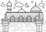 Mewarnai Masjid Islami Nabawi Didik Selain Dijadikan Objek Lain sketch template