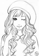 Coloring Pages Girls Girl Drawing Drawings Fashion Realistic Girly Cute Colouring Color Teenage Book Sketches Para Desenhos Disney Princess Anime sketch template