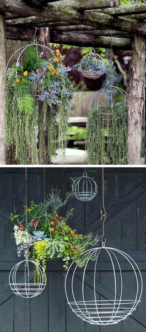 creative diy outdoor hanging planter ideas  projects hanging