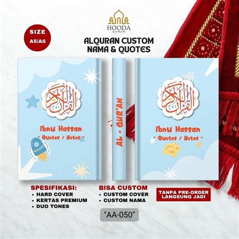 Jual Hooda Al Quran Custom Sampul Premium Tebal Perkata Full Quran