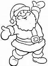 Pages Coloring Cute Santa Easy Claus Getcolorings sketch template
