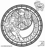 Equestria Coloring Pony Little Pages Girls Template Stained Glass Kids Printable sketch template