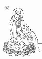 Coloring Christmas Pages Jesus Birth Christ Crafts Mary Kleurplaten Bible Born Joseph Ups Grown Kerst Nativity Children Worksheets Para Catholic sketch template