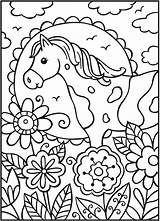 Coloring Pages Horse Kids Cute Horses Dover Publications Welcome Sheets Adult Doverpublications Colouring Book Spark Kleurplaten Kid Para Color Fijne sketch template