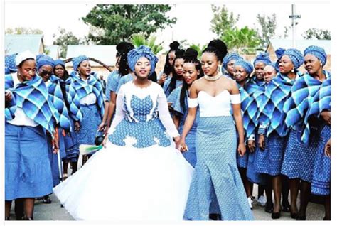Shweshwe Tswana Traditional Attire And Dresses For Wedding Or Lobola