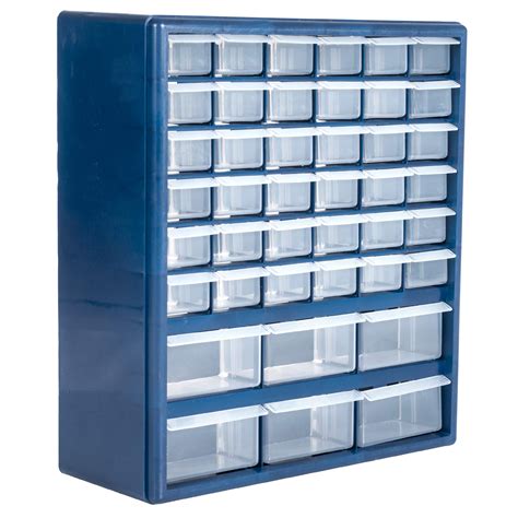 plastic storage drawers  compartment organizer blue nellis auction